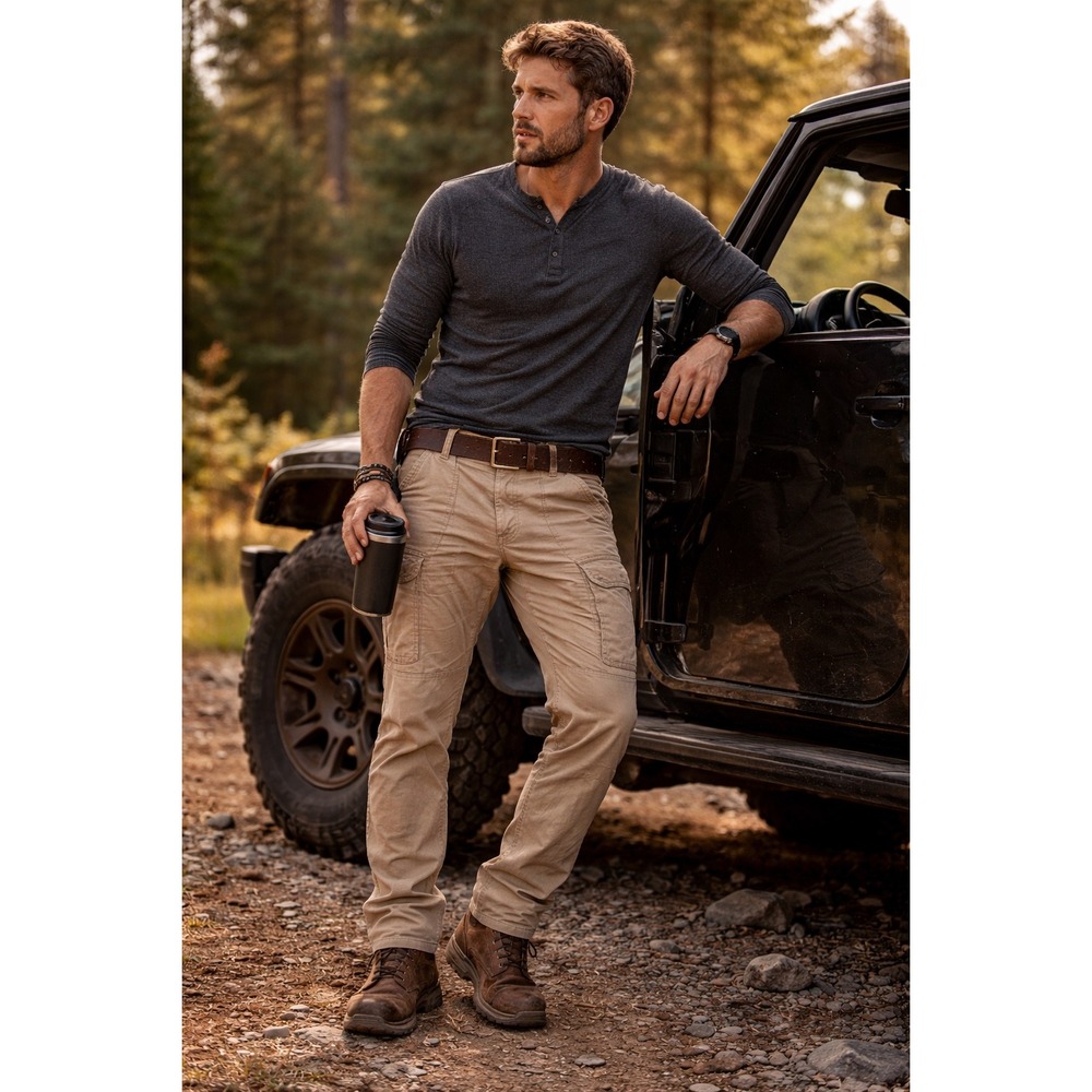 Noble Outfitters Hammer Drill Canvas Cargo Work Pants‎ Khaki Tan Mens 30x30 P24